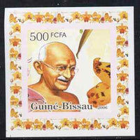 Guinea - Bissau 2006 Mahatma Gandhi #1 individual imperf deluxe sheet unmounted mint. Note this item is privately produced and is offered purely on its thematic appeal