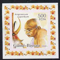 Guinea - Bissau 2006 Mahatma Gandhi #4 individual imperf deluxe sheet unmounted mint. Note this item is privately produced and is offered purely on its thematic appeal