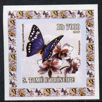 St Thomas & Prince Islands 2006 Orchids & Butterflies #3 individual imperf deluxe sheet unmounted mint. Note this item is privately produced and is offered purely on its thematic appeal