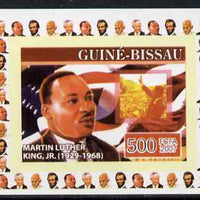 Guinea - Bissau 2007 Humanitarians #3 - Martin Luther King individual imperf deluxe sheet unmounted mint. Note this item is privately produced and is offered purely on its thematic appeal