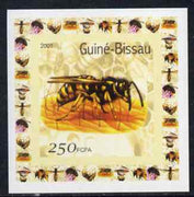 Guinea - Bissau 2001 Bees #2 individual imperf deluxe sheet unmounted mint. Note this item is privately produced and is offered purely on its thematic appeal