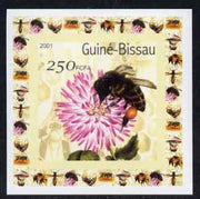 Guinea - Bissau 2001 Bees #4 individual imperf deluxe sheet unmounted mint. Note this item is privately produced and is offered purely on its thematic appeal