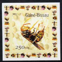 Guinea - Bissau 2001 Bees #6 individual imperf deluxe sheet unmounted mint. Note this item is privately produced and is offered purely on its thematic appeal