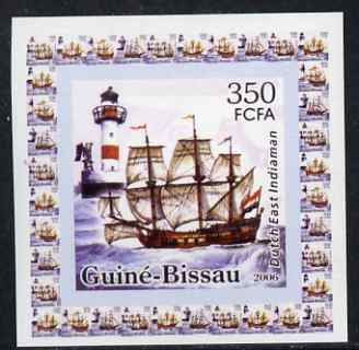 Guinea - Bissau 2006 Ships & Lighthouses #1 - Dutch East Indiaman individual imperf deluxe sheet unmounted mint. Note this item is privately produced and is offered purely on its thematic appeal