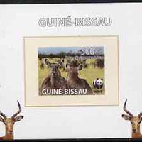 Guinea - Bissau 2008 WWF - Defassa Waterbuck #3 individual imperf deluxe sheet unmounted mint. Note this item is privately produced and is offered purely on its thematic appeal