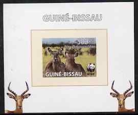 Guinea - Bissau 2008 WWF - Defassa Waterbuck #3 individual imperf deluxe sheet unmounted mint. Note this item is privately produced and is offered purely on its thematic appeal