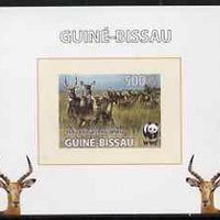 Guinea - Bissau 2008 WWF - Defassa Waterbuck #4 individual imperf deluxe sheet unmounted mint. Note this item is privately produced and is offered purely on its thematic appeal