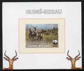 Guinea - Bissau 2008 WWF - Defassa Waterbuck #4 individual imperf deluxe sheet unmounted mint. Note this item is privately produced and is offered purely on its thematic appeal