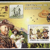 Comoro Islands 2008 Centenary of Scouting (Baden Powell) perf s/sheet unmounted mint