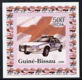 Guinea - Bissau 2006 Red Cross & Emergency Services #2 - Police Car (NYPD) individual imperf deluxe sheet unmounted mint. Note this item is privately produced and is offered purely on its thematic appeal