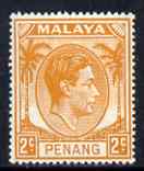 Malaya - Penang 1949-52 KG6 2c orange unmounted mint, SG4