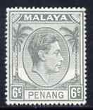 Malaya - Penang 1949-52 KG6 6c grey unmounted mint, SG8