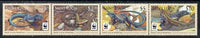 St Lucia 2008 WWF - Whiptail Lizard se-tenant strip of 4 unmounted mint