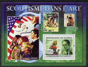 Guinea - Conakry 2007 Scouting in Art (Rockwell & Carry On) perf souvenir sheet unmounted mint