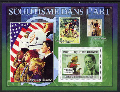 Guinea - Conakry 2007 Scouting in Art (Rockwell & Carry On) perf souvenir sheet unmounted mint