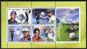 St Thomas & Prince Islands 2008 Golf perf sheetlet containing 4 values unmounted mint