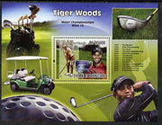 St Thomas & Prince Islands 2008 Golf (Tiger Woods) perf souvenir sheet unmounted mint