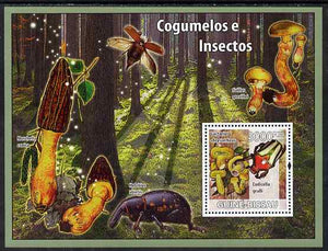 Guinea - Bissau 2008 Mushrooms & Insects perf souvenir sheet unmounted mint