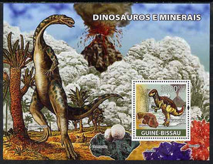 Guinea - Bissau 2008 Dinosaurs & Minerals perf souvenir sheet unmounted mint