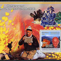 Guinea - Bissau 2008 Haroun Tazieff - Volcanoes & Minerals perf souvenir sheet unmounted mint