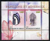 Djibouti 2008 Butterflies & minerals #1 perf sheetlet containing 2 values unmounted mint