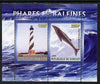 Djibouti 2008 Lighthouses & Whales #2 perf sheetlet containing 2 values unmounted mint