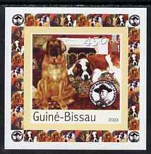 Guinea - Bissau 2003 Dogs #1 individual imperf deluxe sheet featuring Baden Powell, unmounted mint. Note this item is privately produced and is offered purely on its thematic appeal