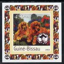 Guinea - Bissau 2003 Dogs #2 individual imperf deluxe sheet featuring Baden Powell, unmounted mint. Note this item is privately produced and is offered purely on its thematic appeal