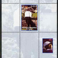 Congo 2000 Film Stars & Tiger Woods perf s/sheet #4 (Matt Damon) unmounted mint. Note this item is privately produced and is offered purely on its thematic appeal