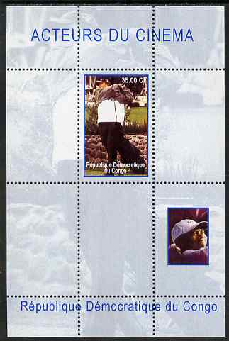 Congo 2000 Film Stars & Tiger Woods perf s/sheet #4 (Matt Damon) unmounted mint. Note this item is privately produced and is offered purely on its thematic appeal