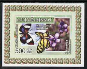 Guinea - Bissau 2007 Butterflies & Orchids individual imperf deluxe sheet #1 unmounted mint. Note this item is privately produced and is offered purely on its thematic appeal