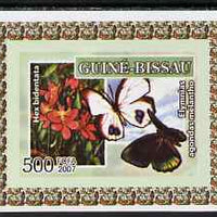 Guinea - Bissau 2007 Butterflies & Orchids individual imperf deluxe sheet #3 unmounted mint. Note this item is privately produced and is offered purely on its thematic appeal