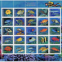 Micronesia 1995 Fishes perf sheetlet containing 25 x 32c values unmounted mint, SG 465-89