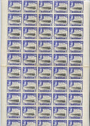 Bahawalpur 1949 S Jubilee of Accession 3p (Irrigation) complete folded sheet of 50 unmounted mint, SG 39