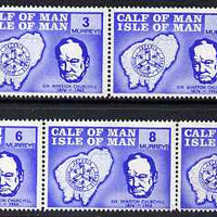 Calf of Man 1967 Churchill & Map definitive set of 5 (first issue in blue) unmounted mint P14.5 (Rosen CA72-76)