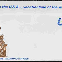 Aerogramme - United States 1980 Vacationland of the World 30c air-letter sheet (Statue of Liberty in brown) folded along fold lines otherwise unused and fine