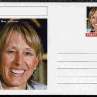 Palatine (Fantasy) Personalities - Martina Navratilova (tennis) postal stationery card unused and fine