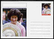 Palatine (Fantasy) Personalities - Virginia Wade (tennis) postal stationery card unused and fine