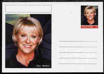 Palatine (Fantasy) Personalities - Sue Barker (tennis) postal stationery card unused and fine