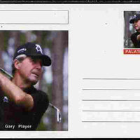 Palatine (Fantasy) Personalities - Gary Player (golf) postal stationery card unused and fine