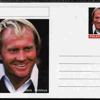 Palatine (Fantasy) Personalities - Jack Nicklaus (golf) postal stationery card unused and fine