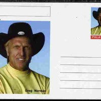 Palatine (Fantasy) Personalities - Greg Norman (golf) postal stationery card unused and fine