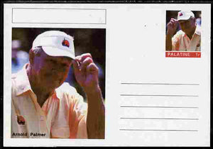 Palatine (Fantasy) Personalities - Arnold Palmer (golf) postal stationery card unused and fine