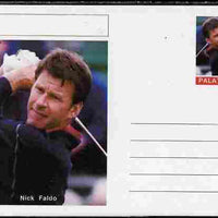 Palatine (Fantasy) Personalities - Nick Faldo (golf) postal stationery card unused and fine