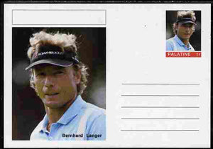 Palatine (Fantasy) Personalities - Bernhard Langer (golf) postal stationery card unused and fine