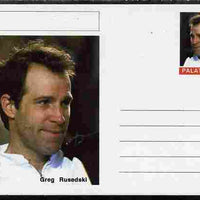 Palatine (Fantasy) Personalities - Greg Rusedski (tennis) postal stationery card unused and fine