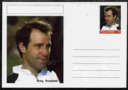 Palatine (Fantasy) Personalities - Greg Rusedski (tennis) postal stationery card unused and fine