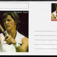 Palatine (Fantasy) Personalities - Margaret Court (tennis) postal stationery card unused and fine