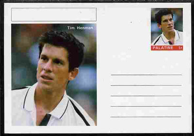 Palatine (Fantasy) Personalities - Tim Henman (tennis) postal stationery card unused and fine