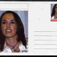 Palatine (Fantasy) Personalities - Martina Hingis (tennis) postal stationery card unused and fine